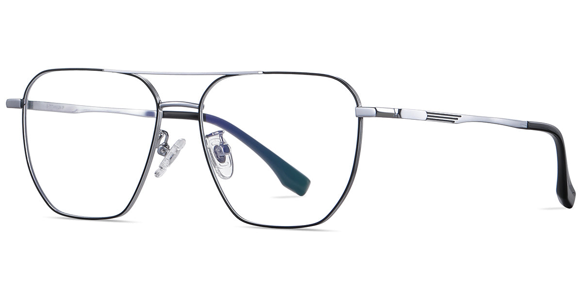 Aviator Reading Glasses - SILVER GREY Reading Glasses - lightweight TITANIUM reading glasses