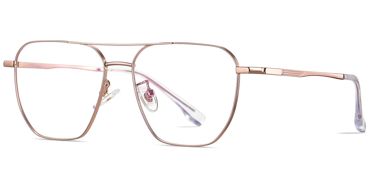 Aviator Reading Glasses - ROSE GOLD Reading Glasses - lightweight TITANIUM reading glasses