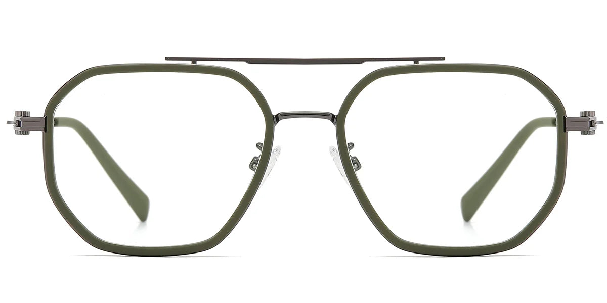 Aviator Readers - GREEN Aviator Style Reading Glasses - Wide Readers